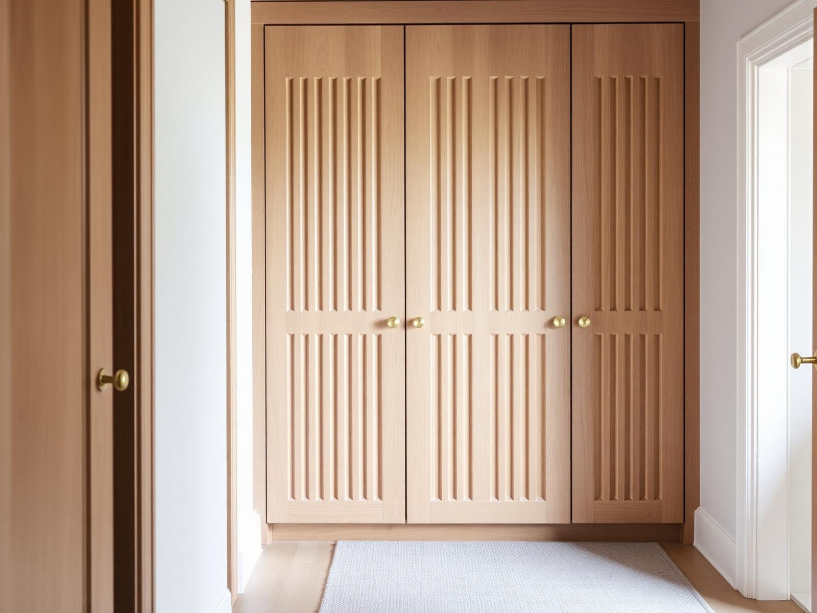 Innebygget garderobe i eik